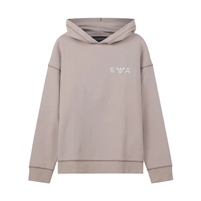 EMPORIO ARMANI EA FW22 Logo Hoodie Beige 3L1MCK-1JXDZ-0135