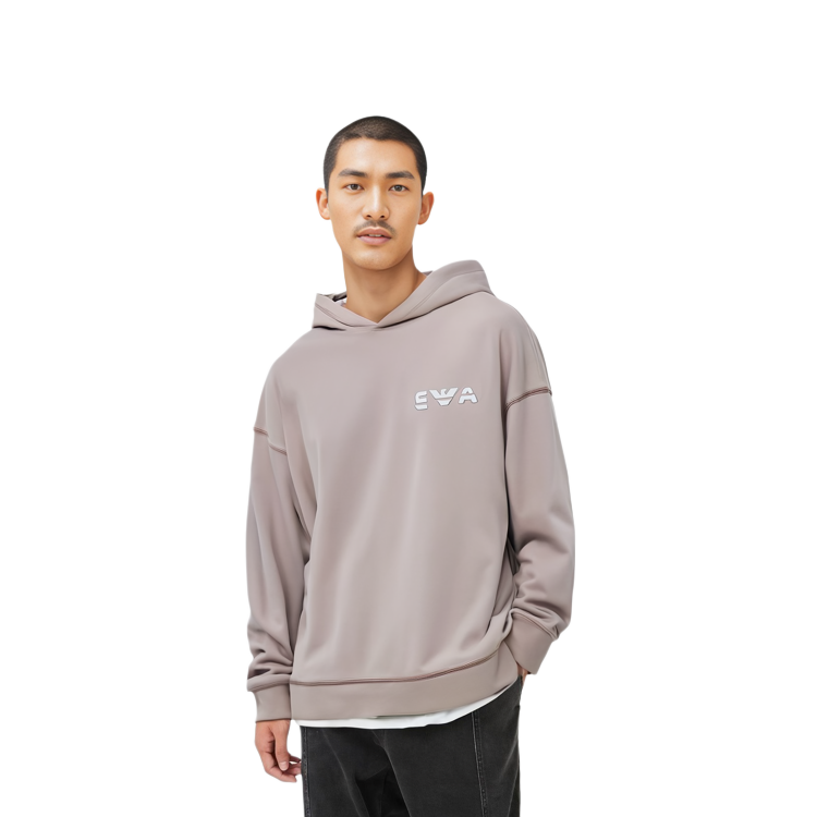 Shop EMPORIO ARMANI EA FW22  Logo Hoodie Beige 3L1MCK-1JXDZ-0135