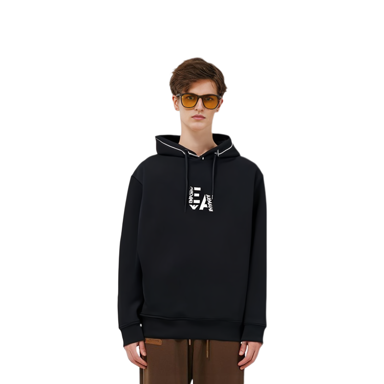 Emporio Armani EA FW23 Black Crewneck Logo Pullover Sweatshirt 6R1ME5-1JHSZ-00A3 圖 5