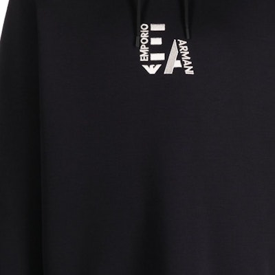 EMPORIO ARMANI EA FW23 Letter Print Pullover Hoodie Men’s Navy Blue. 6R1ME5-1JHSZ-09Q6 Details for EMPORIO ARMANI EA FW23 Letter Print Pullover Hoodie Men’s Navy Blue. 6R1ME5-1JHSZ-09Q6