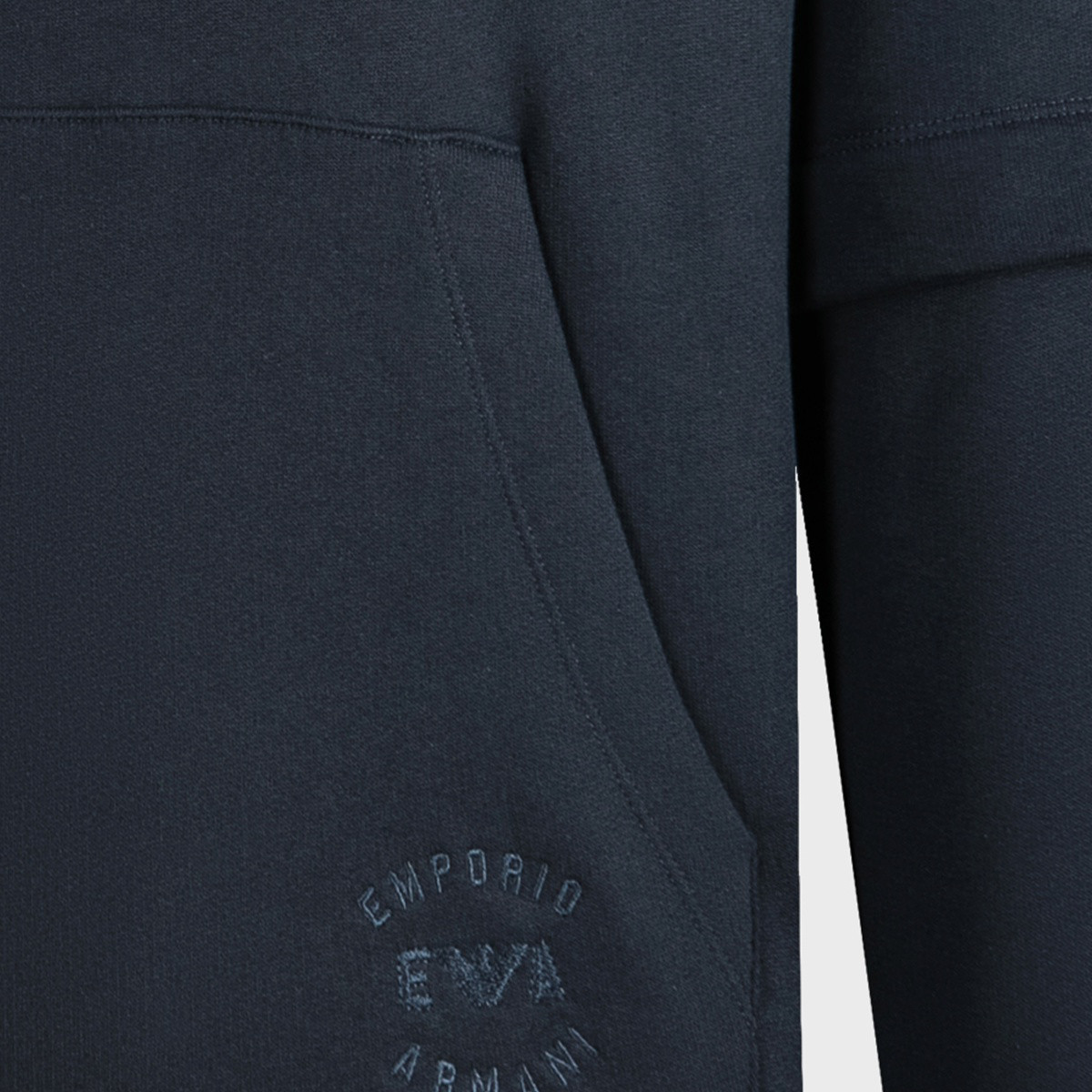 EMPORIO ARMANI EA FW23 Solid Color Hooded Pullover Casual Long Sleeve  Hoodie 6R1MBX-1JWPZ-0999 圖 11