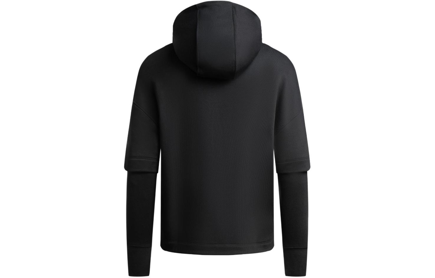 EMPORIO ARMANI EA FW23 Solid Color Hooded Pullover Casual Long Sleeve  Hoodie 6R1MBX-1JWPZ-0999 圖 3