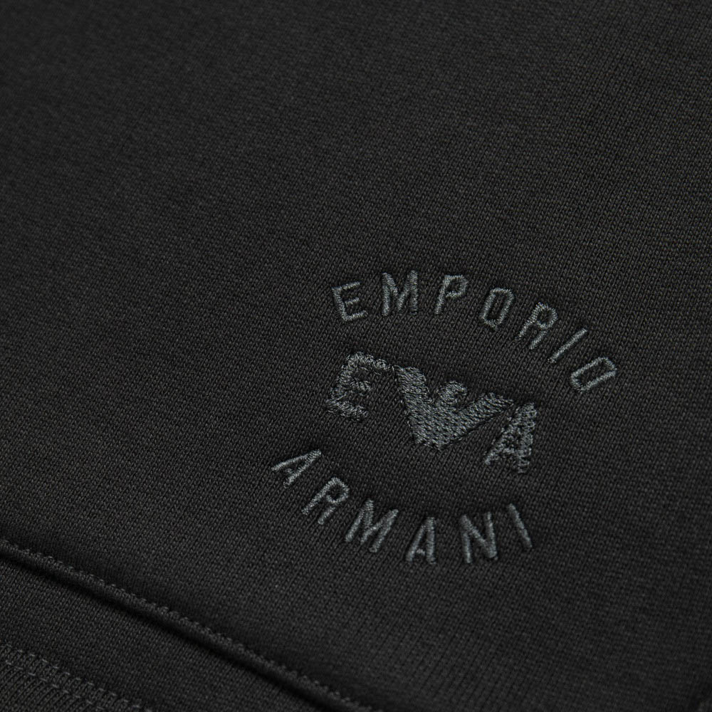 EMPORIO ARMANI EA FW23 Solid Color Hooded Pullover Casual Long Sleeve  Hoodie 6R1MBX-1JWPZ-0999 圖 7
