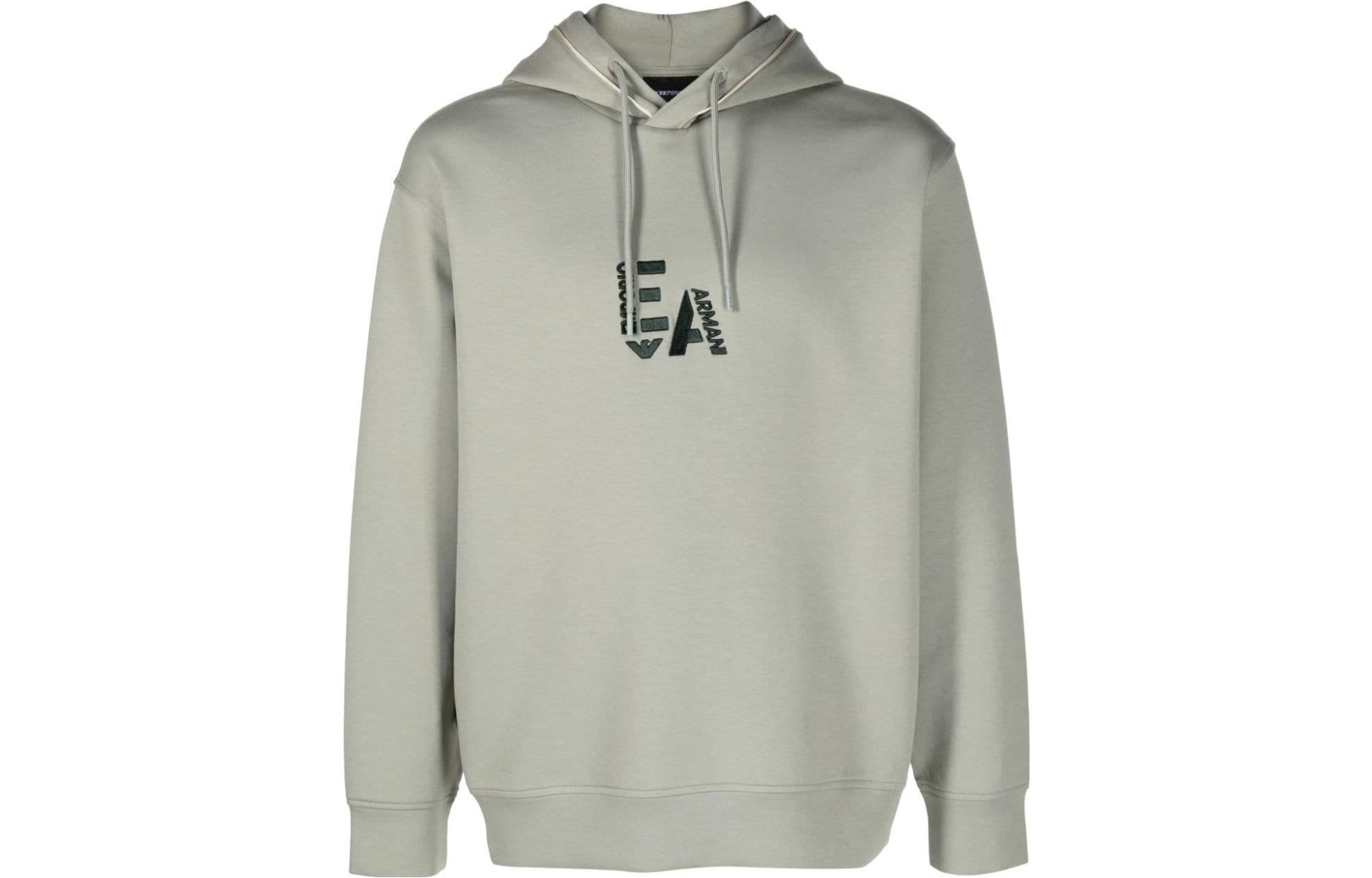 EMPORIO ARMANI EA Letter Print Green Oversized Hoodie for Men. 6R1ME5-1JHSZ-05B8 圖 2