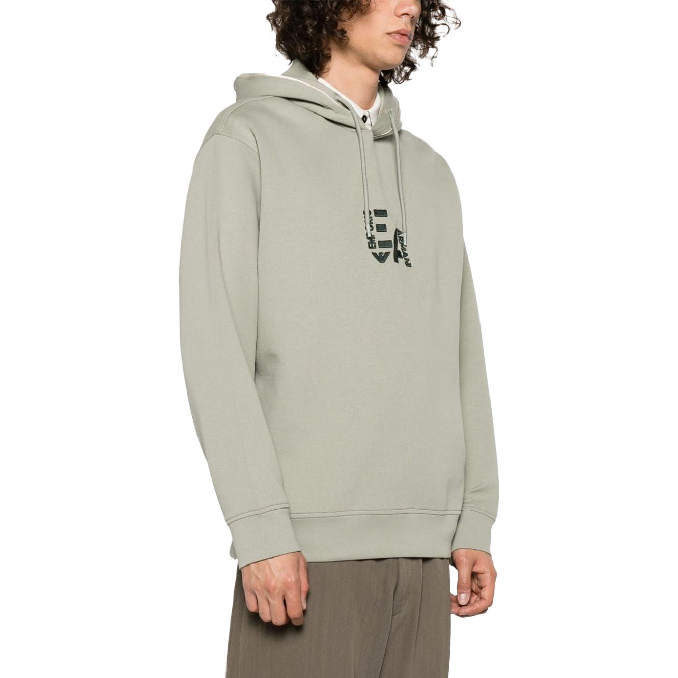 EMPORIO ARMANI EA Letter Print Green Oversized Hoodie for Men. 6R1ME5-1JHSZ-05B8 圖 5