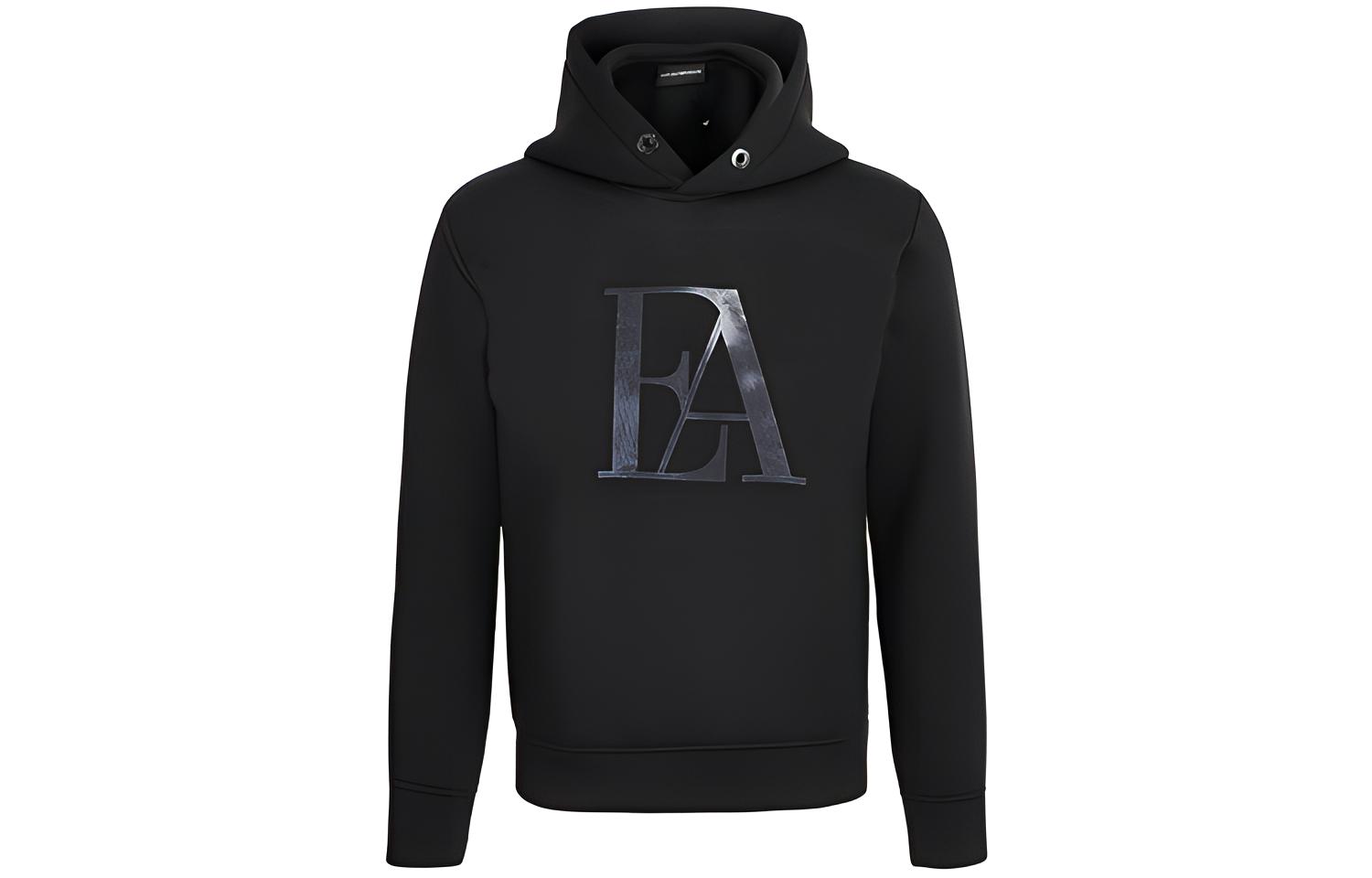 Emporio Armani EA Logo Black Hoodie 6H1MA9-1JDSZ-0999
