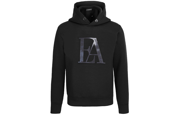 Emporio Armani EA Logo Black Hoodie 6H1MA9-1JDSZ-0999 圖 2