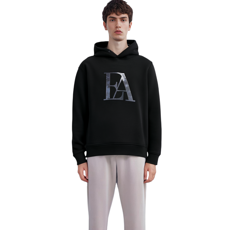 Emporio Armani EA Logo Black Hoodie 6H1MA9-1JDSZ-0999 圖 5