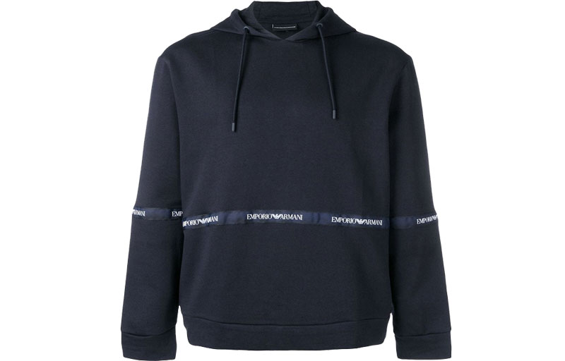 Emporio Armani EA Logo Hoodie Long Sleeve - Navy Blue 3G1M62-J07Z-0922