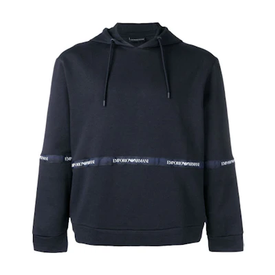 Emporio Armani EA Logo Hoodie Long Sleeve - Navy Blue 3G1M62-J07Z-0922