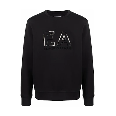 Emporio Armani EA Series Faded Logo Navy Blue Crewneck Sweatshirt SS22 3L1MFG-1JHSZ-09E8