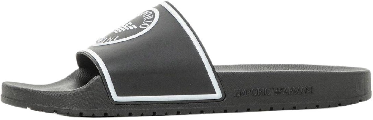 Emporio Armani EA Slip-On Slides Black Mens XJPM14XN870A120 Buy Emporio Armani EA Slip-On Slides Black Mens XJPM14XN870A120