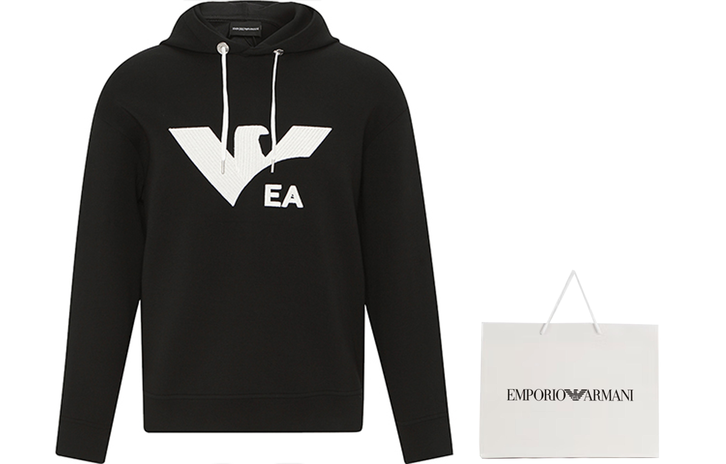 Emporio Armani EA SS22 Abstract Eagle Logo Hoodie Black 3L1MCS-1JHSZ-0999 圖 5