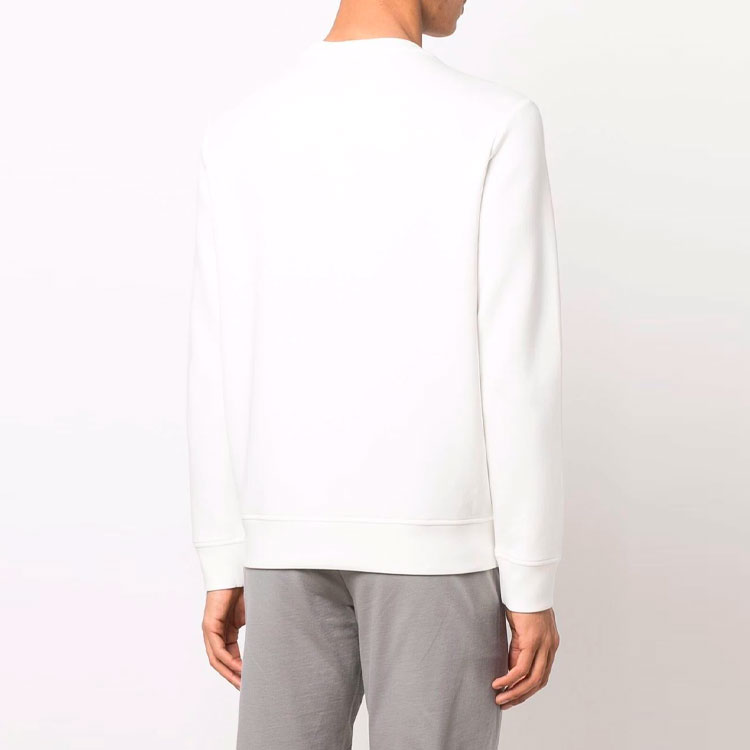 Emporio Armani EA SS22 White Distressed Logo Pullover Sweatshirt 3L1MFG-1JHSZ-0117 圖 4