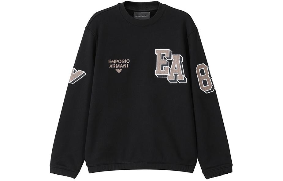 EMPORIO ARMANI EA SS24  Black Logo Embroidered Crewneck Sweatshirt 6R1MG4-1JWPZ-0999 圖 2