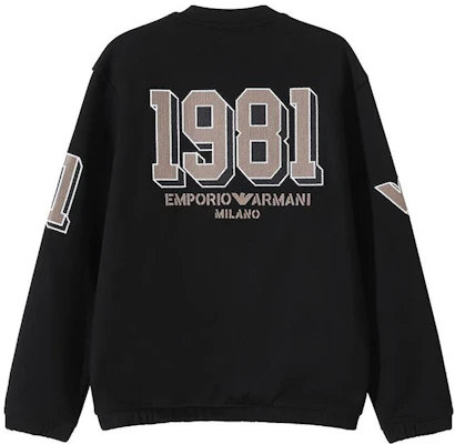EMPORIO ARMANI EA SS24 黑色刺繡Logo圓領運動衫 6R1MG4-1JWPZ-0999 Lookbook EMPORIO ARMANI EA SS24 黑色刺繡Logo圓領運動衫 6R1MG4-1JWPZ-0999