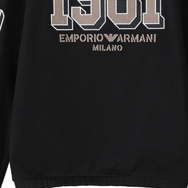 EMPORIO ARMANI EA SS24  Black Logo Embroidered Crewneck Sweatshirt 6R1MG4-1JWPZ-0999 圖 7