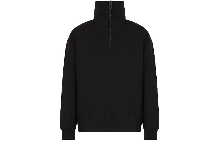 Emporio Armani EA Sustainable Half-Zip Sweatshirt Jacket Black 6K1MC01-JWGZ1-0999