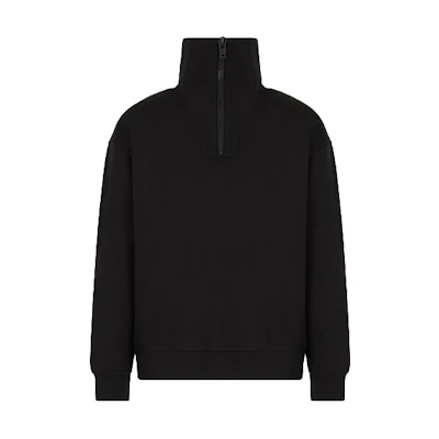 Emporio Armani EA Sustainable Half-Zip Sweatshirt Jacket Black 6K1MC01-JWGZ1-0999