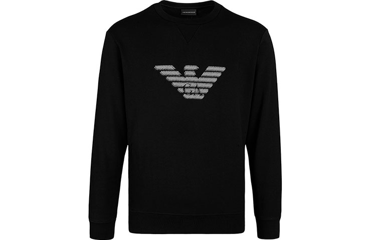 Emporio Armani Eagle Logo Black Long Sleeve Sweatshirt. 3K1MP5-1JTNZ-0999