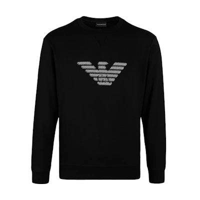 Emporio Armani Eagle Logo Black Long Sleeve Sweatshirt. 3K1MP5-1JTNZ-0999