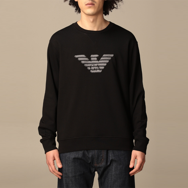 Purchase Emporio Armani 老鹰标志黑色长袖卫衣. 3K1MP5-1JTNZ-0999