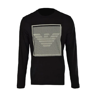 Emporio Armani Eagle Logo Crewneck Sweatshirt Black SS21 6G1T6E-1JPRZ-0999