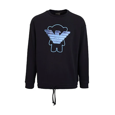 Emporio Armani Eagle Logo Crewneck Sweatshirt Navy Blue () 3H1M75-1J36Z-0922