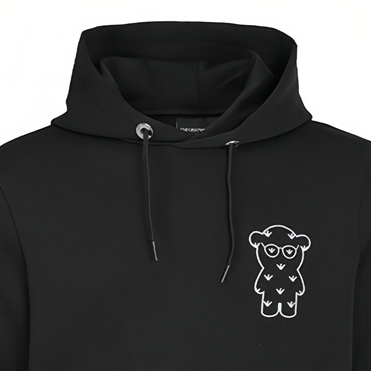 Emporio Armani Eagle Logo Embroidered Pullover Sweatshirt Black . 6K1MG3-1JHSZ-0999 圖 5