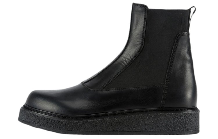 Emporio Armani Elastic Insert Leather Ankle Boot 'Black' X4M363XN0521K001