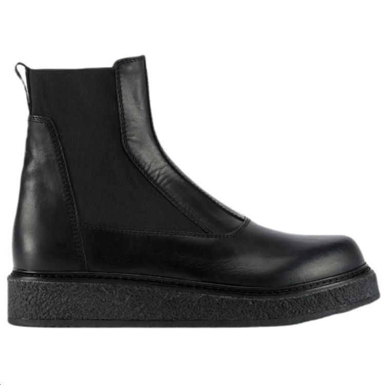 Emporio Armani Elastic Insert Leather Ankle Boot 'Black' 圖 2