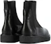 Shop Stivaletti in Pelle Emporio Armani con Inserti Elastici ''Neri''. X4M363XN0521K001