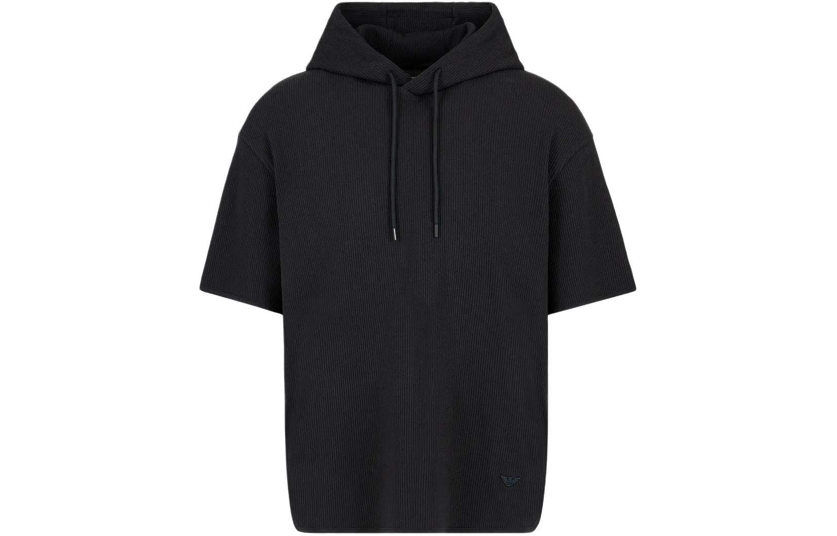 Emporio Armani Embossed Slim Fit Short Sleeve Sweatshirt Navy Blue Men 3D1M74-1JOOZ-10920