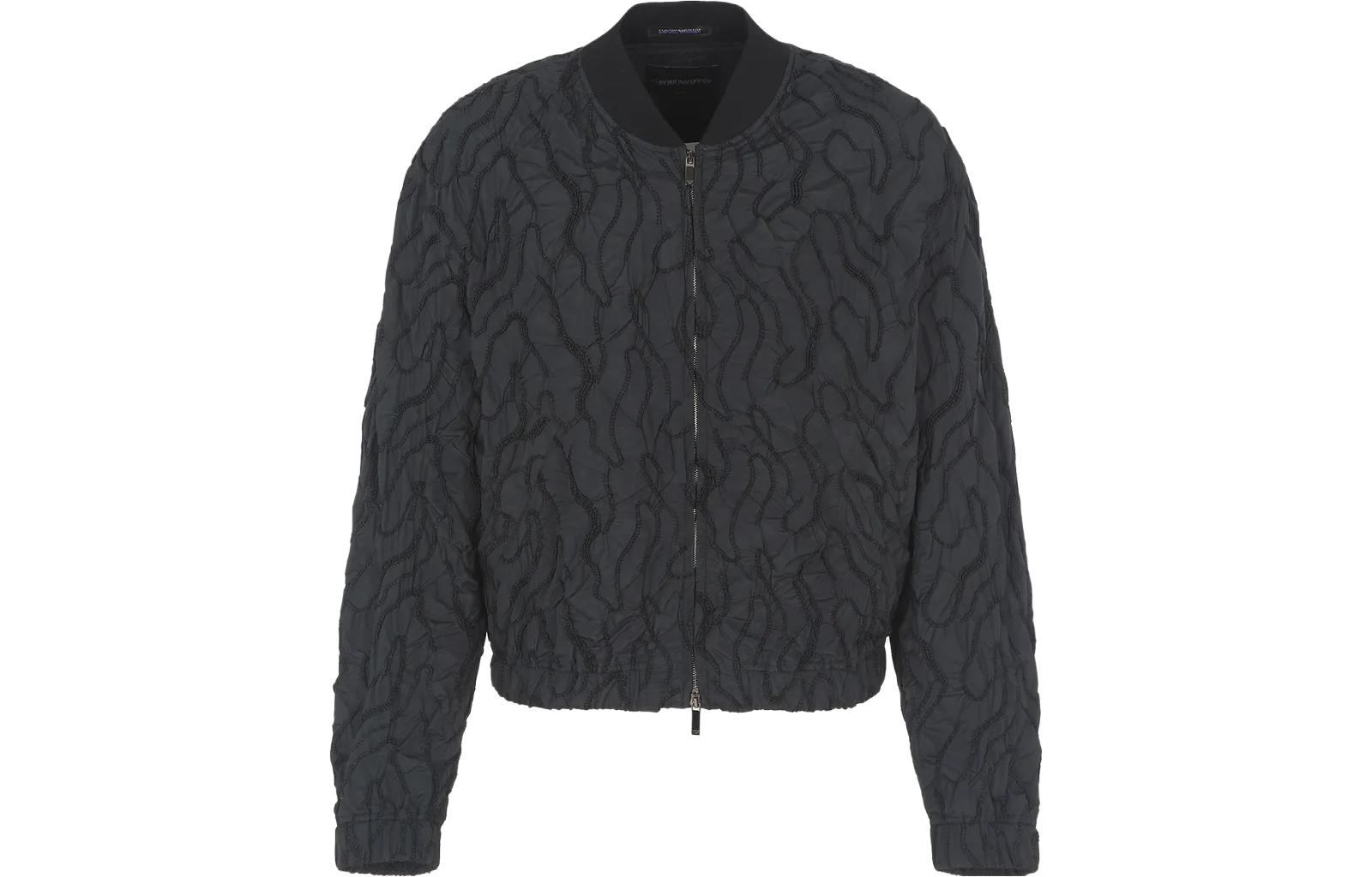 Emporio Armani Embroidered Baseball Collar Black Jacket H41R12-E1088-1999 圖 2