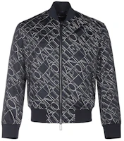 Emporio Armani Embroidered Bomber Jacket - Navy Blue/Black 3K1BS2-1NZLZ-0972 Emporio Armani Embroidered Bomber Jacket - Navy Blue/Black 3K1BS2-1NZLZ-0972