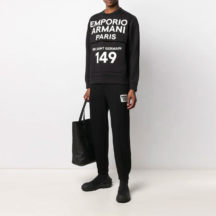 Lookbook Emporio Armani Embroidered Joggers Black 6H1P95-1JDSZ-F021