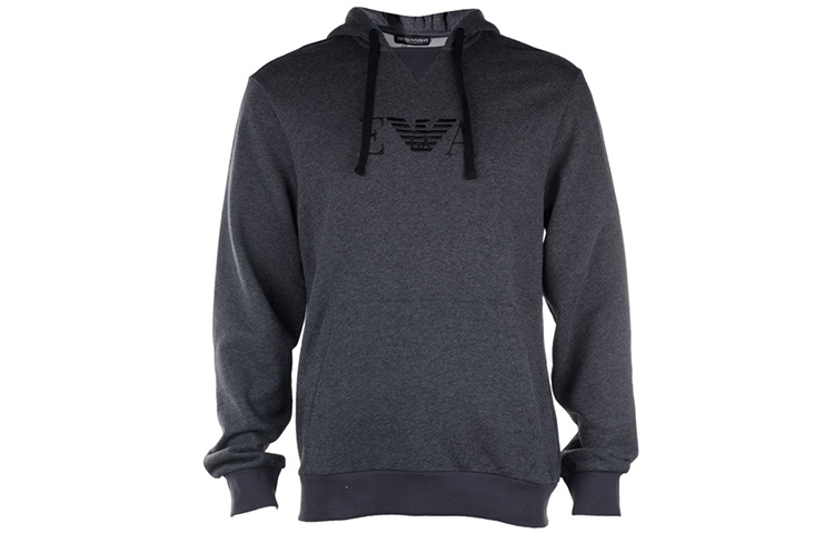 Emporio Armani Embroidered Logo Hoodie Grey () 111753-0A571-57720
