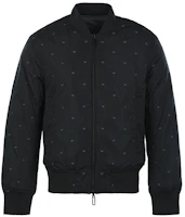 EMPORIO ARMANI Embroidered Pattern Baseball Collar Zip Jacket. 6K1B96-1NPEZ-0025 EMPORIO ARMANI Embroidered Pattern Baseball Collar Zip Jacket. 6K1B96-1NPEZ-0025