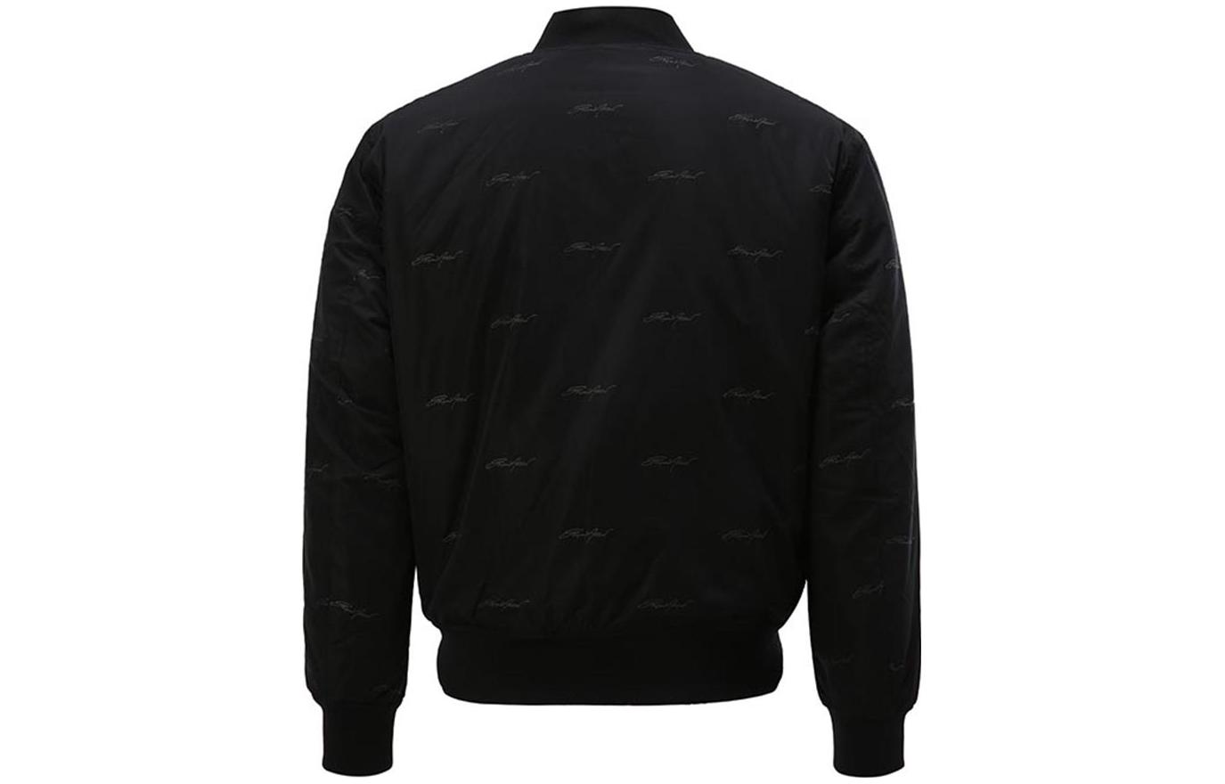 Order 엠포리오 아르마니 자수 패턴 베이스볼 칼라 지퍼 자켓. 6K1B96-1NPEZ-0025