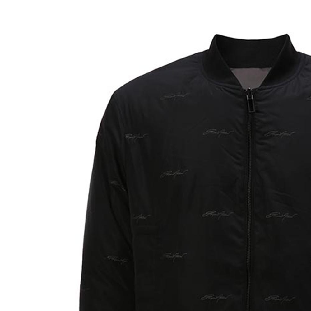 Shop 엠포리오 아르마니 자수 패턴 베이스볼 칼라 지퍼 자켓. 6K1B96-1NPEZ-0025