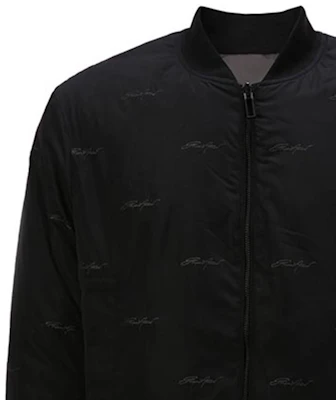 엠포리오 아르마니 자수 패턴 베이스볼 칼라 지퍼 자켓. 6K1B96-1NPEZ-0025 Shop 엠포리오 아르마니 자수 패턴 베이스볼 칼라 지퍼 자켓. 6K1B96-1NPEZ-0025