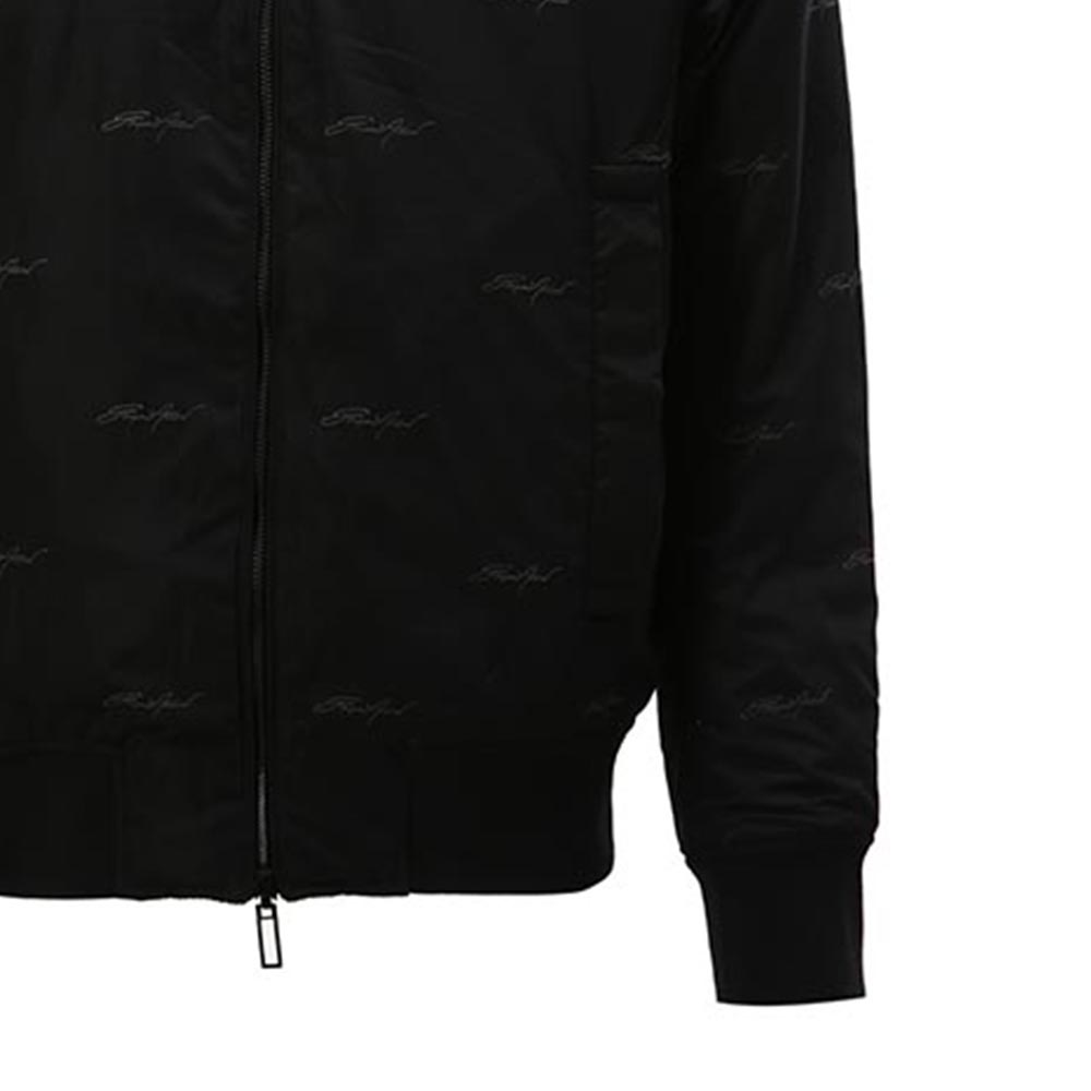 Sizing 엠포리오 아르마니 자수 패턴 베이스볼 칼라 지퍼 자켓. 6K1B96-1NPEZ-0025