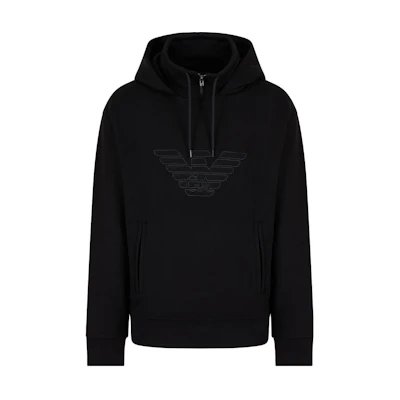 Emporio Armani Embroidered Solid Color Pullover Hoodie 3D1MDW-1JWPZ-10028