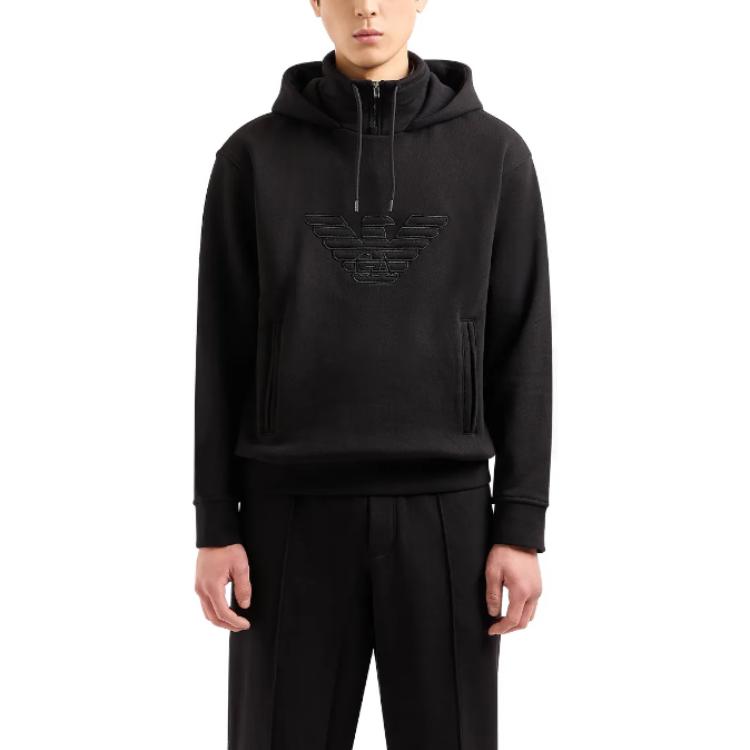 Emporio Armani Embroidered Solid Color Pullover Hoodie 3D1MDW-1JWPZ-10028 圖 3