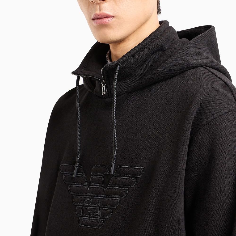 Emporio Armani Embroidered Solid Color Pullover Hoodie 3D1MDW-1JWPZ-10028 圖 6