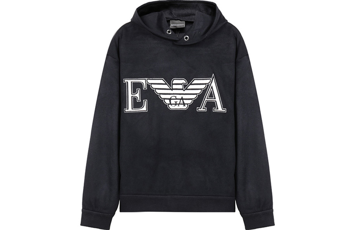 Emporio Armani Embroidered Wool Hoodie Navy - 6H1M81-1NXQZ-0920 圖 2