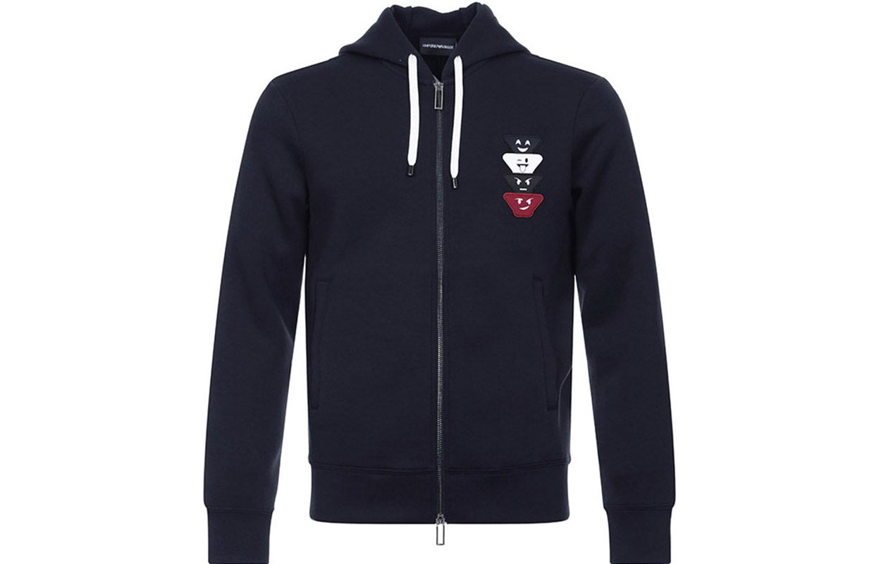 Emporio Armani Emoji Zip Hoodie Navy Blue () 6Z1BS3-1JTYZ-0920