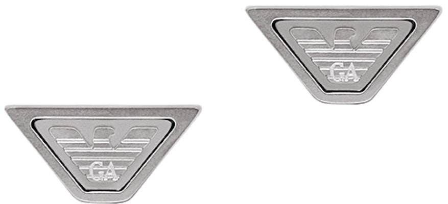 Emporio Armani Engraved Eagle Trapezoid Steel Earrings Silver for Men. EGS3130040 Lookbook Emporio Armani Engraved Eagle Trapezoid Steel Earrings Silver for Men. EGS3130040