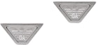 Lookbook Emporio Armani Engraved Eagle Trapezoid Steel Earrings Silver for Men. EGS3130040