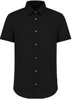 EMPORIO ARMANI Essentials Black Fitted Short-Sleeve Solid Shirt 8N1C911N-I9Z1-0999 EMPORIO ARMANI Essentials Black Fitted Short-Sleeve Solid Shirt 8N1C911N-I9Z1-0999